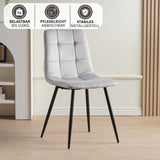 ALBATROS Designer Esszimmerstuhl BORA | 4er Set | Anthrazit, Grau, Beige | Samt Bezug