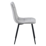 ALBATROS Designer Esszimmerstuhl BORA | 4er Set | Anthrazit, Grau, Beige | Samt Bezug