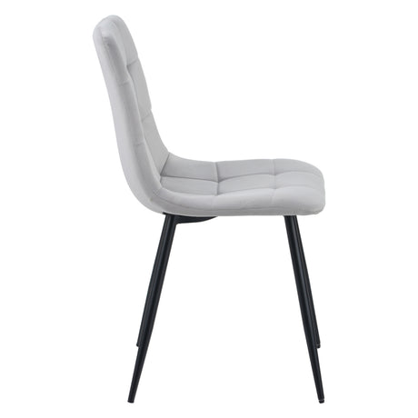 ALBATROS Designer Esszimmerstuhl BORA | 4er Set | Anthrazit, Grau, Beige | Samt Bezug