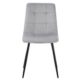 ALBATROS Designer Esszimmerstuhl BORA | 4er Set | Anthrazit, Grau, Beige | Samt Bezug