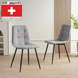 ALBATROS Designer Esszimmerstuhl BORA | 4er Set | Schwarz, Grau, Beige | Stoff Bezug