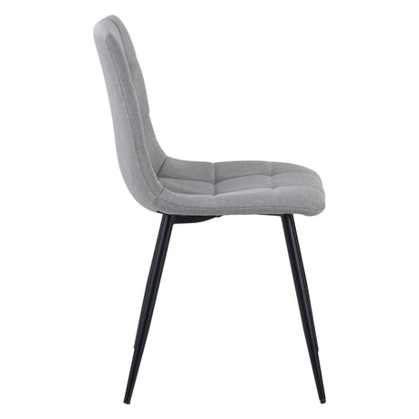 ALBATROS Designer Esszimmerstuhl BORA | 4er Set | Schwarz, Grau, Beige | Stoff Bezug