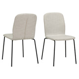 RAVINO Designer Stapelstühle 4er Set ENNA  / S10 mit Stoffbezug, Konferenzstühle Besucherstühle