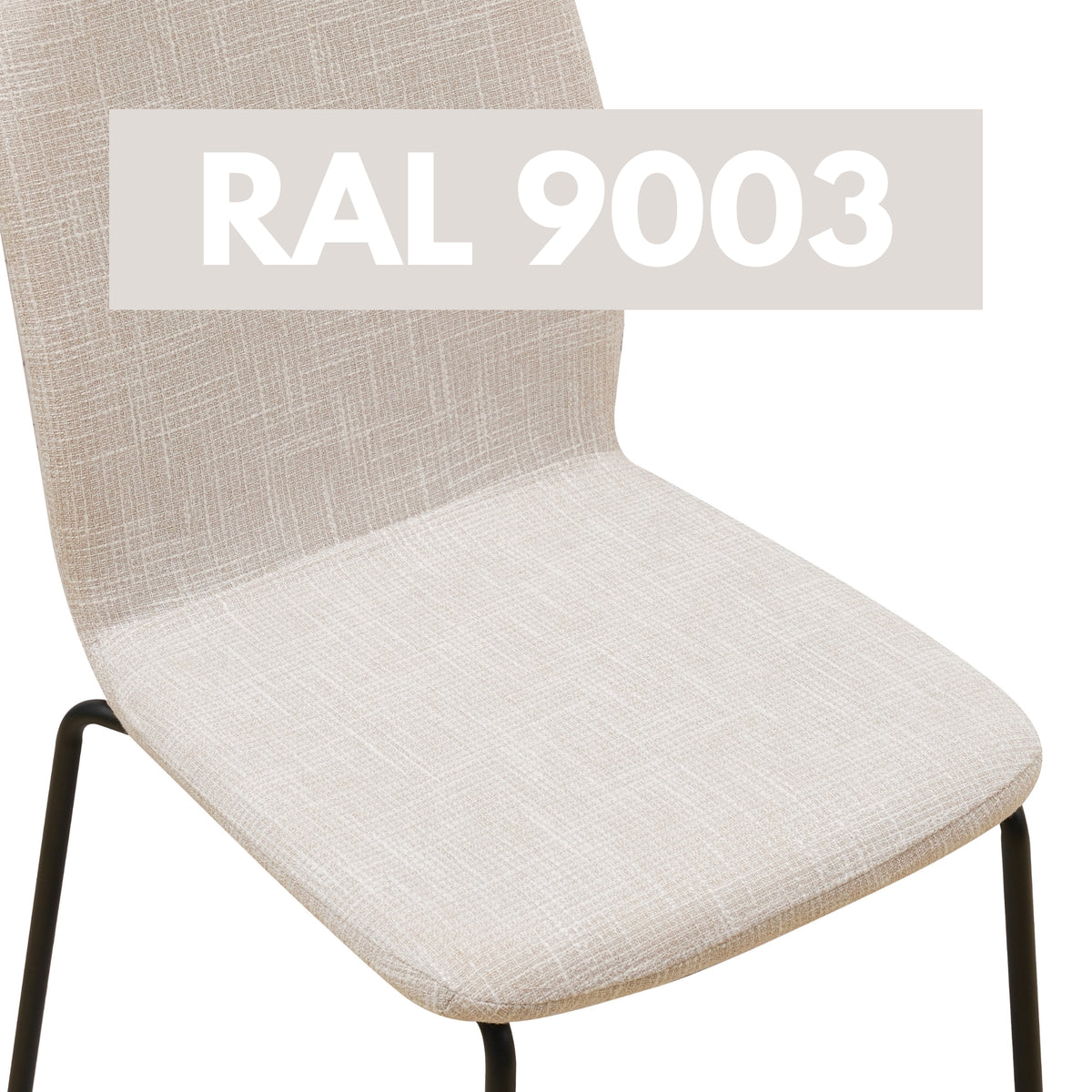RAVINO Designer Stapelstühle 4er Set ENNA  / S10 mit Stoffbezug, Konferenzstühle Besucherstühle