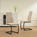 ALBATROS Freischwinger Designerstuhl TURANO | 4er Set | Schwarz, Grau, Beige | Stoff Bezug