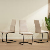 ALBATROS Freischwinger Designerstuhl TURANO | 4er Set | Schwarz, Grau, Beige | Stoff Bezug