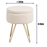 Sitzhocker mit Stauraum CANNES Sherpa oder Samtbezug
