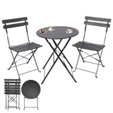 Bistroset 3-teilig, klappbarer Bistrotisch mit 2 Stühlen