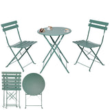Bistroset 3-teilig, klappbarer Bistrotisch mit 2 Stühlen