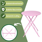 Bistroset 3-teilig, klappbarer Bistrotisch mit 2 Stühlen