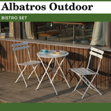 Bistroset 3-teilig, klappbarer Bistrotisch mit 2 Stühlen