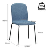 RAVINO Designer Stapelstühle 4er Set ENNA  / S10 mit Stoffbezug, Konferenzstühle Besucherstühle