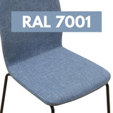RAVINO Designer Stapelstühle 4er Set ENNA  / S10 mit Stoffbezug, Konferenzstühle Besucherstühle