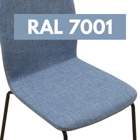 RAVINO Designer Stapelstühle 4er Set ENNA  / S10 mit Stoffbezug, Konferenzstühle Besucherstühle