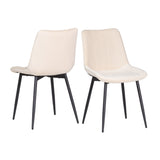ALBATROS Designer Esszimmerstuhl BOSA | 2er Set | Schwarz, Grau, Beige | Samt Bezug