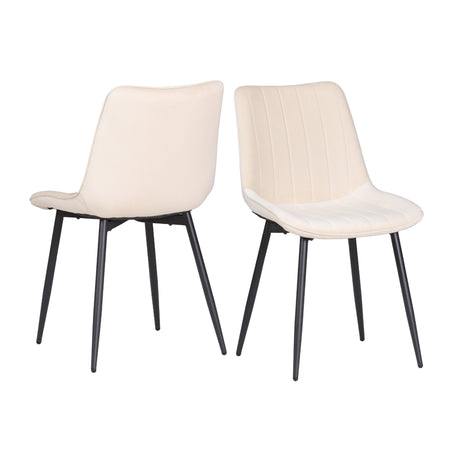 ALBATROS Designer Esszimmerstuhl BOSA | 2er Set | Schwarz, Grau, Beige | Samt Bezug