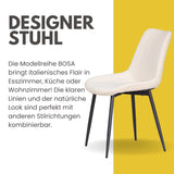 ALBATROS Designer Esszimmerstuhl BOSA | 2er Set | Schwarz, Grau, Beige | Samt Bezug