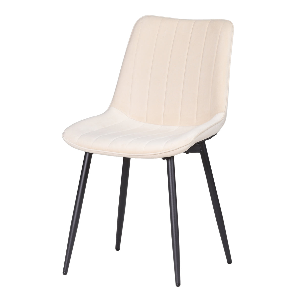 ALBATROS Designer Esszimmerstuhl BOSA | 2er Set | Schwarz, Grau, Beige | Samt Bezug