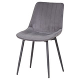 ALBATROS Designer Esszimmerstuhl BOSA | 2er Set | Schwarz, Grau, Beige | Samt Bezug