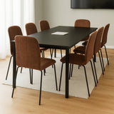 RAVINO Designer Stapelstühle 4er Set ENNA  / S10 mit Stoffbezug, Konferenzstühle Besucherstühle