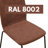 RAVINO Designer Stapelstühle 4er Set ENNA  / S10 mit Stoffbezug, Konferenzstühle Besucherstühle