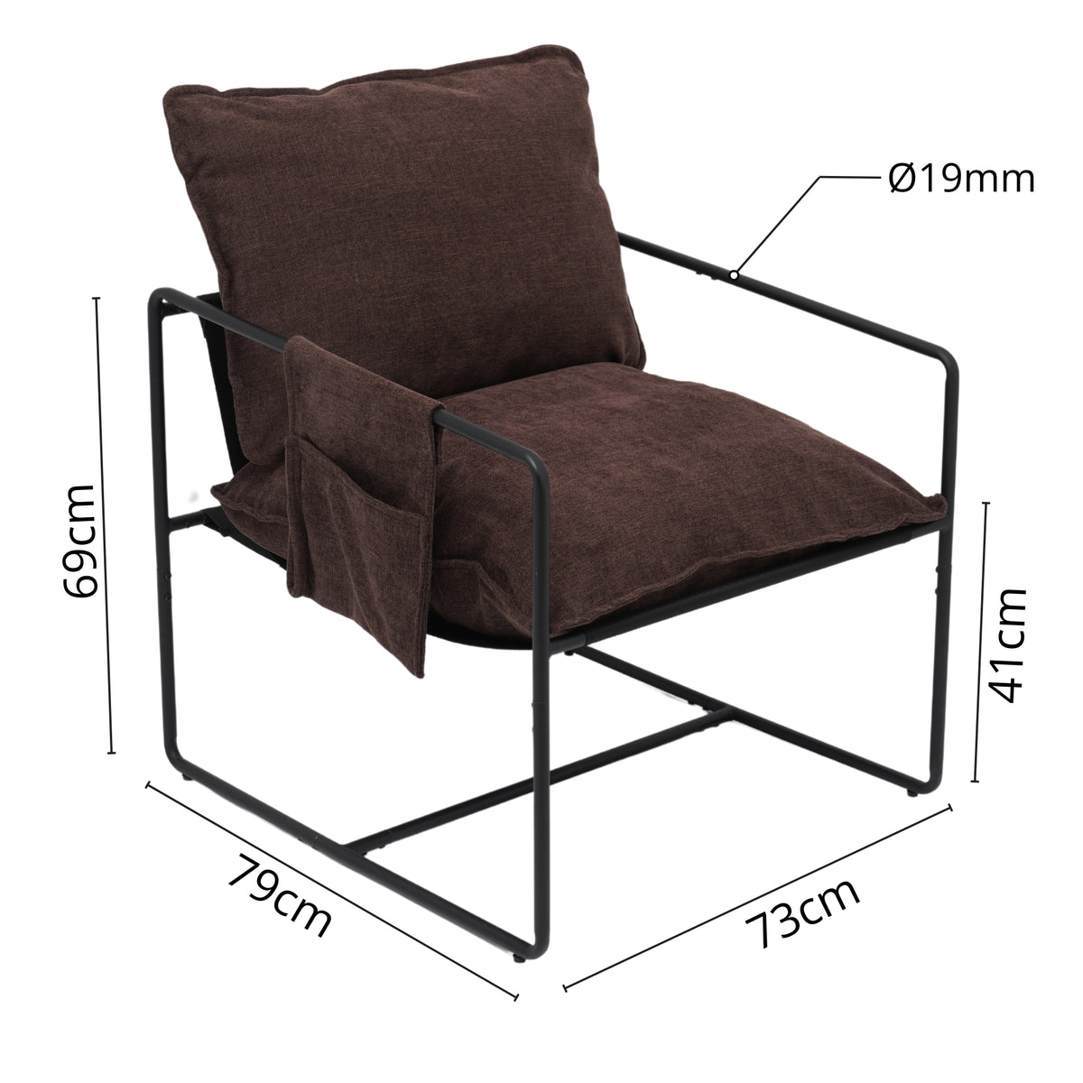 Albatros Designer Vintage Sessel Breston, hochwertiger Stoff Bezug