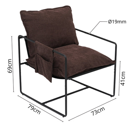 Albatros Designer Vintage Sessel Breston, hochwertiger Stoff Bezug
