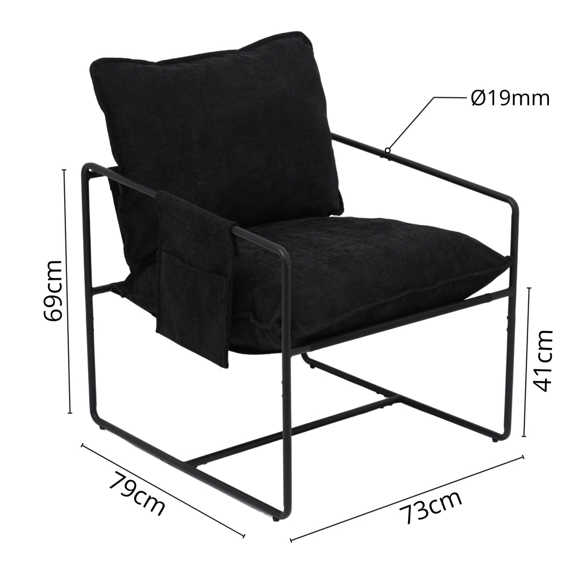 Albatros Designer Vintage Sessel Breston, hochwertiger Stoff Bezug