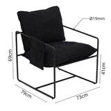 Albatros Designer Vintage Sessel Breston, hochwertiger Stoff Bezug