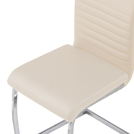 ALBATROS Freischwinger Designerstuhl BURANO | 4er Set | Schwarz, Grau, Beige, Braun, Weiß | Kunstleder Bezug