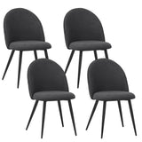 ALBATROS Designer Esszimmerstuhl CAPO | 4er Set | Schwarz, Grau, Beige | Stoff Bezug