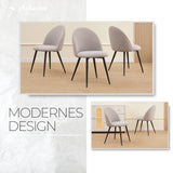 ALBATROS Designer Esszimmerstuhl CAPO | 4er Set | Schwarz, Grau, Beige | Stoff Bezug