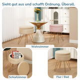 Sitzhocker mit Stauraum CANNES Sherpa oder Samtbezug