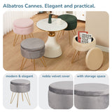 Sitzhocker mit Stauraum CANNES Sherpa oder Samtbezug