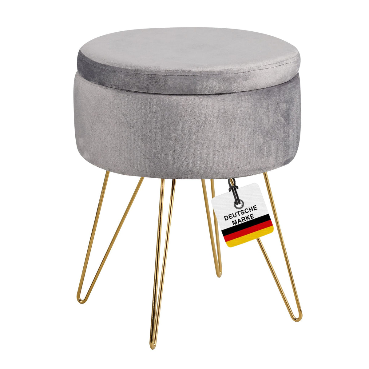 Sitzhocker mit Stauraum CANNES Sherpa oder Samtbezug