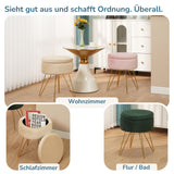 Sitzhocker mit Stauraum CANNES Sherpa oder Samtbezug