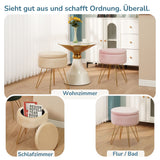 Sitzhocker mit Stauraum CANNES Sherpa oder Samtbezug