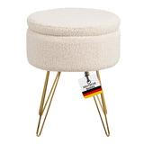 Sitzhocker mit Stauraum CANNES Sherpa oder Samtbezug