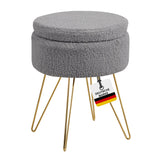 Sitzhocker mit Stauraum CANNES Sherpa oder Samtbezug