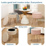 Sitzhocker mit Stauraum CANNES Sherpa oder Samtbezug