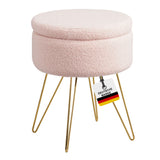 Sitzhocker mit Stauraum CANNES Sherpa oder Samtbezug