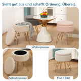 Sitzhocker mit Stauraum CANNES Sherpa oder Samtbezug