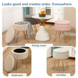 Sitzhocker mit Stauraum CANNES Sherpa oder Samtbezug