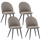 ALBATROS Designer Esszimmerstuhl CAPO | 4er Set | Schwarz, Braun, Grau, Beige, Türkis, Blau, Pink | Samt Bezug
