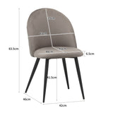 ALBATROS Designer Esszimmerstuhl CAPO | 4er Set | Schwarz, Braun, Grau, Beige, Türkis, Blau, Pink | Samt Bezug