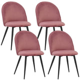 ALBATROS Designer Esszimmerstuhl CAPO | 4er Set | Schwarz, Braun, Grau, Beige, Türkis, Blau, Pink | Samt Bezug
