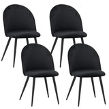 ALBATROS Designer Esszimmerstuhl CAPO | 4er Set | Schwarz, Braun, Grau, Beige, Türkis, Blau, Pink | Samt Bezug