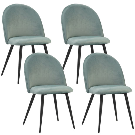 ALBATROS Designer Esszimmerstuhl CAPO | 4er Set | Schwarz, Braun, Grau, Beige, Türkis, Blau, Pink | Samt Bezug