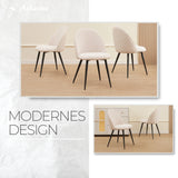 ALBATROS Designer Esszimmerstuhl CAPO | 4er Set | Schwarz, Grau, Beige | Stoff Bezug