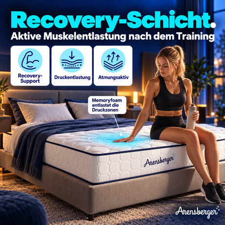 Arensberger LENA Taschenfederkernmatratze – 21 cm, H3, Memoryschaum